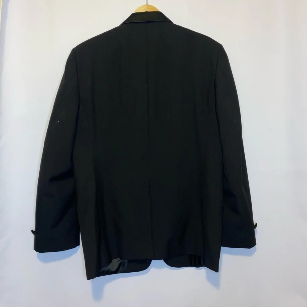 Neil Allyn Black Wool Tuxedo 2 Button Blazer Size 41R - Picture 5 of 9